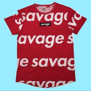 NWOT carbon savage spell out street wear tshirt